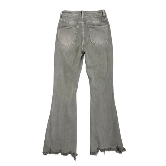 Lovervet by Vervet Pants Cropped Flare Distressed Gray Jeans Size Women's 1 / 25 - Picture 4 of 5